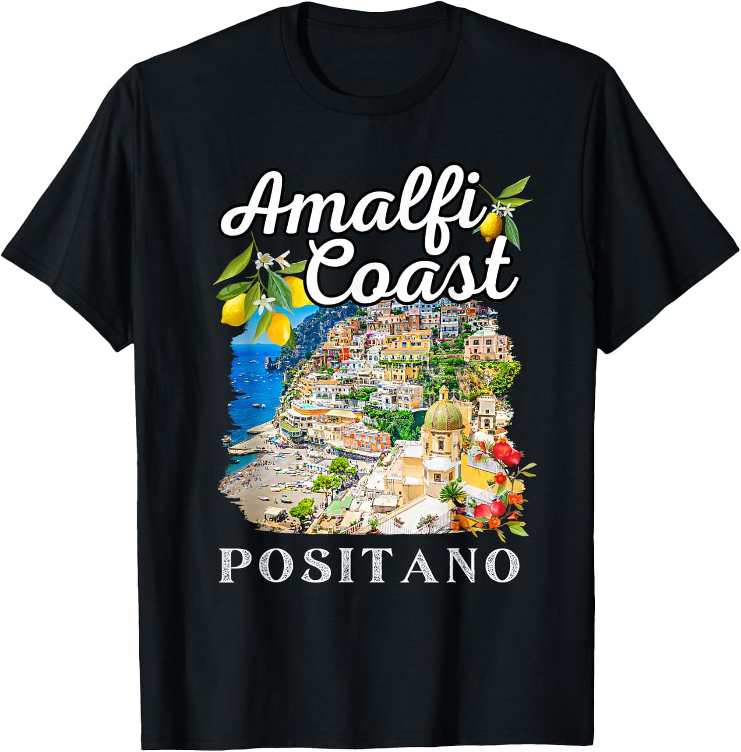 Italy Positano Amalfi Coast Positano T-Shirt - T-Shirt | Black