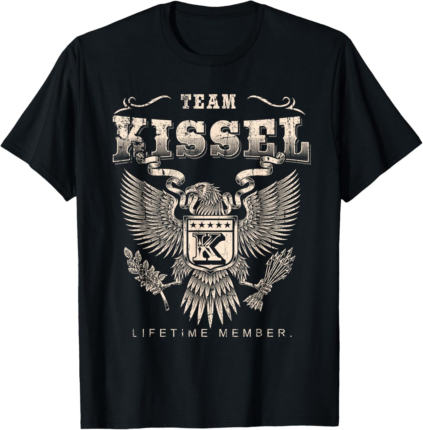 Team KISSEL Lifetime Member Last Name T-Shirt - T-Shirt | Black