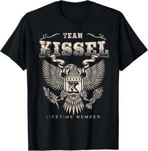 Team KISSEL Lifetime Member Last Name T-Shirt - T-Shirt | Black