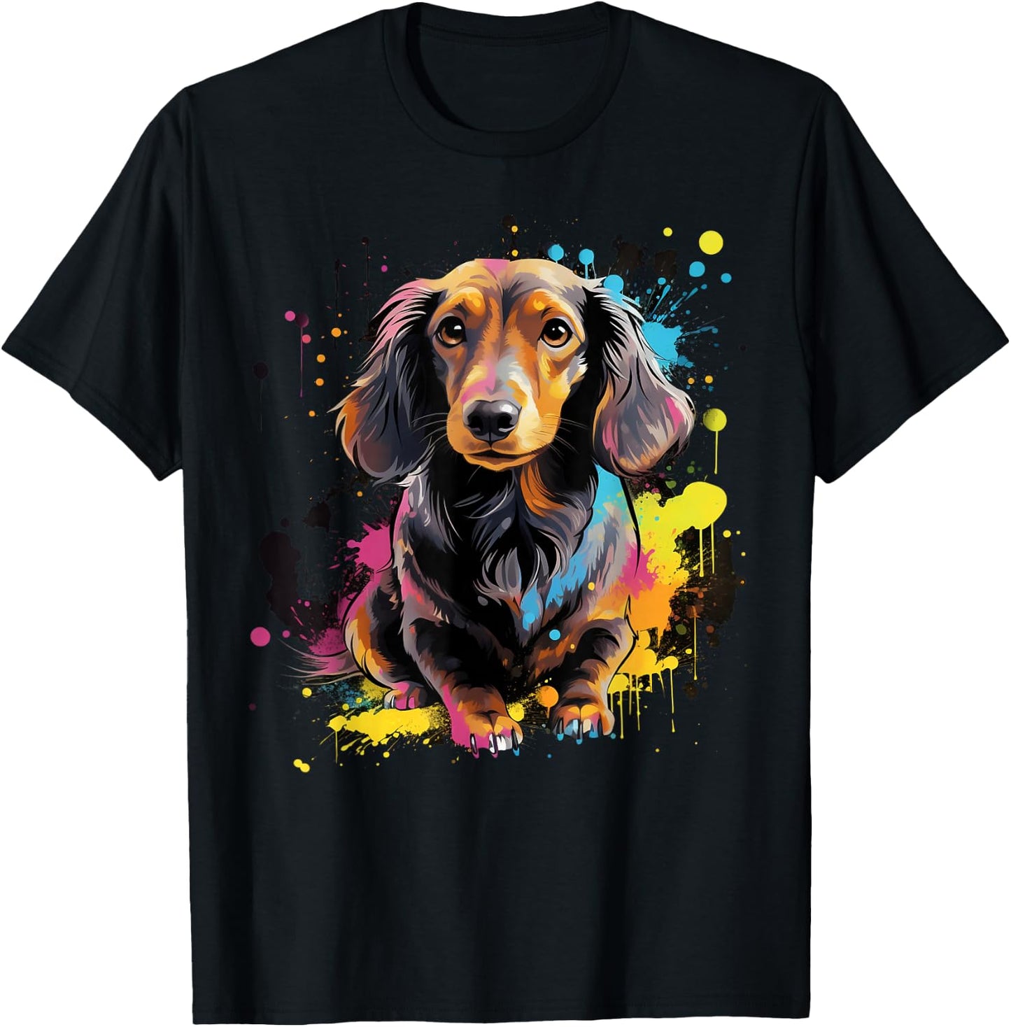 Cute Dachshund T-Shirt - T-Shirt | Black