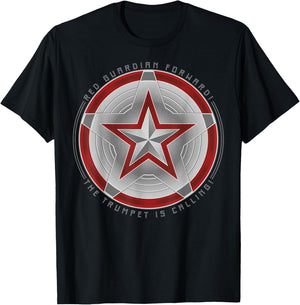 Marvel Black Widow Red Guardian Forward Shield T-Shirt - T-Shirt | Black