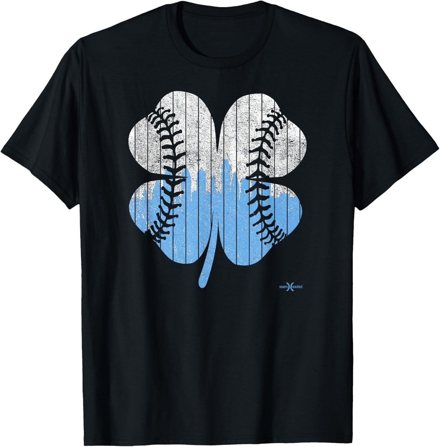Classic Philadelphia Baseball Shamrock T-Shirt - T-Shirt | Black