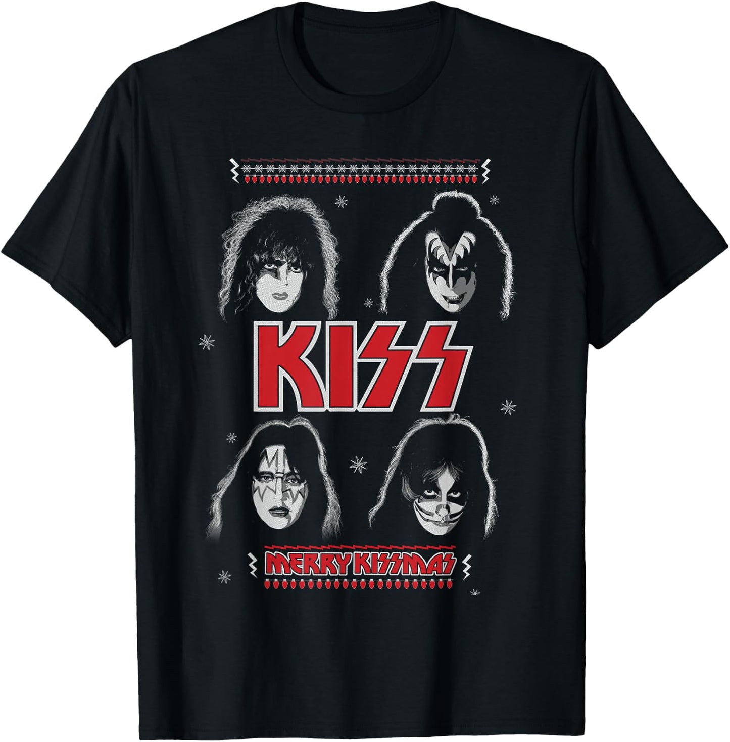 KISS - Merry KISSmas T-Shirt - T-Shirt | Black