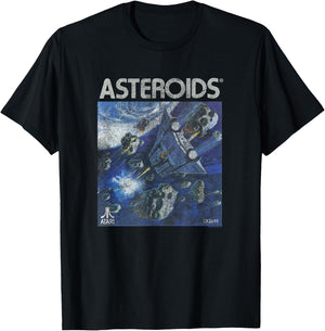 Atari Asteroids Box Art Vintage Retro Video Game T-Shirt - T-Shirt | Black