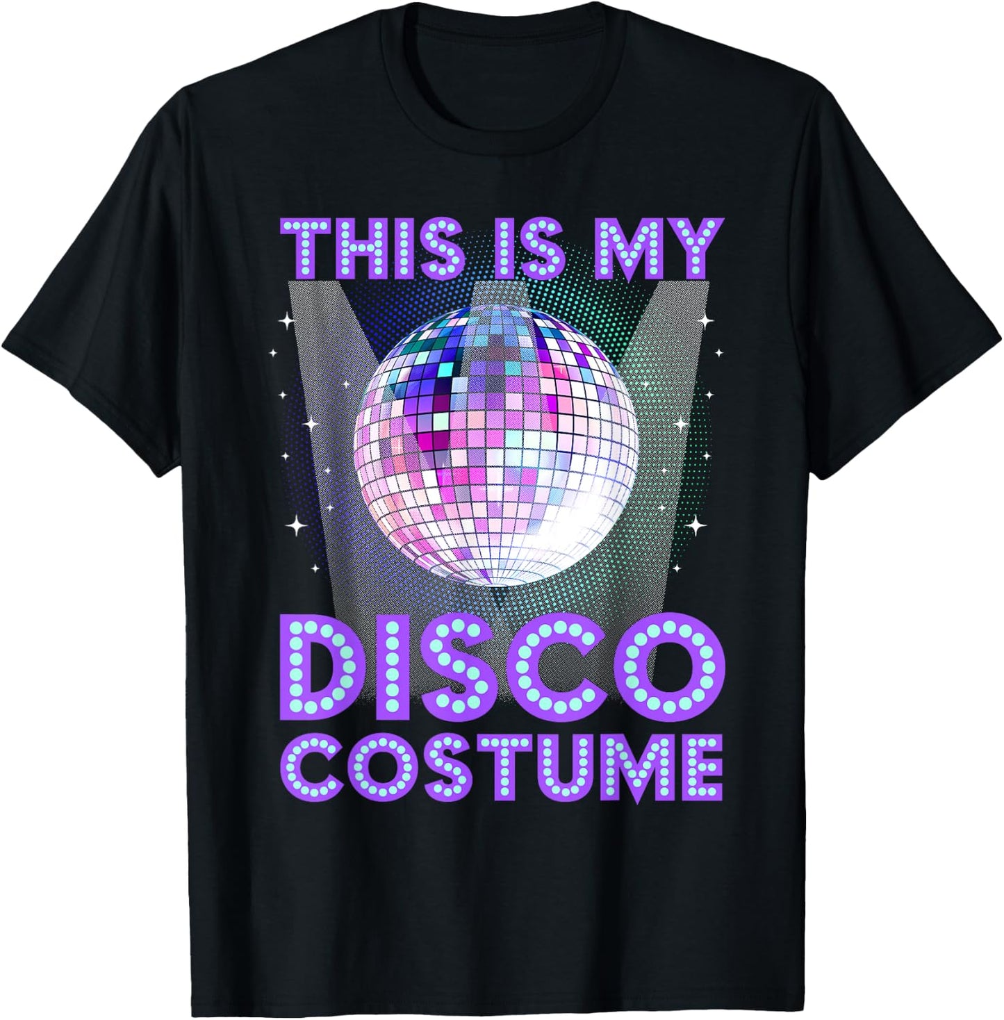 Disco Costume Art Women 70s 80s Party Disco Lover T-Shirt - T-Shirt | Black