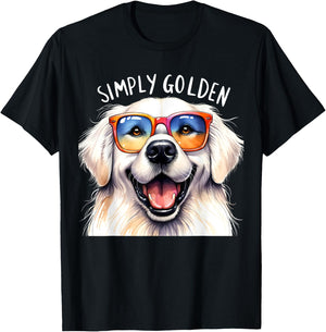 Simply Golden Retriever Mom Women Men Funny Dog Puppy Love T-Shirt - T-Shirt | Black
