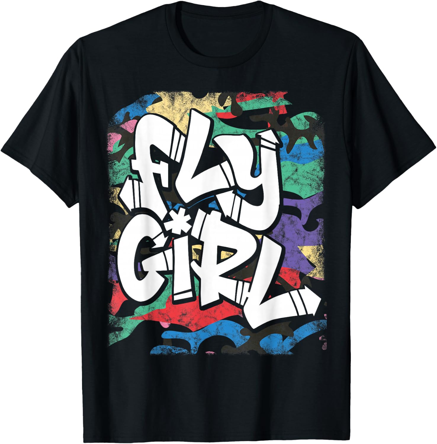 Fly Girl 80s 90s Old School B-Girl Hip Hop T-Shirt - T-Shirt | Black