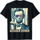 Abraham Drinkin Funny Lincoln 4th of July USA Flag Women Men T-Shirt - T-Shirt | Black