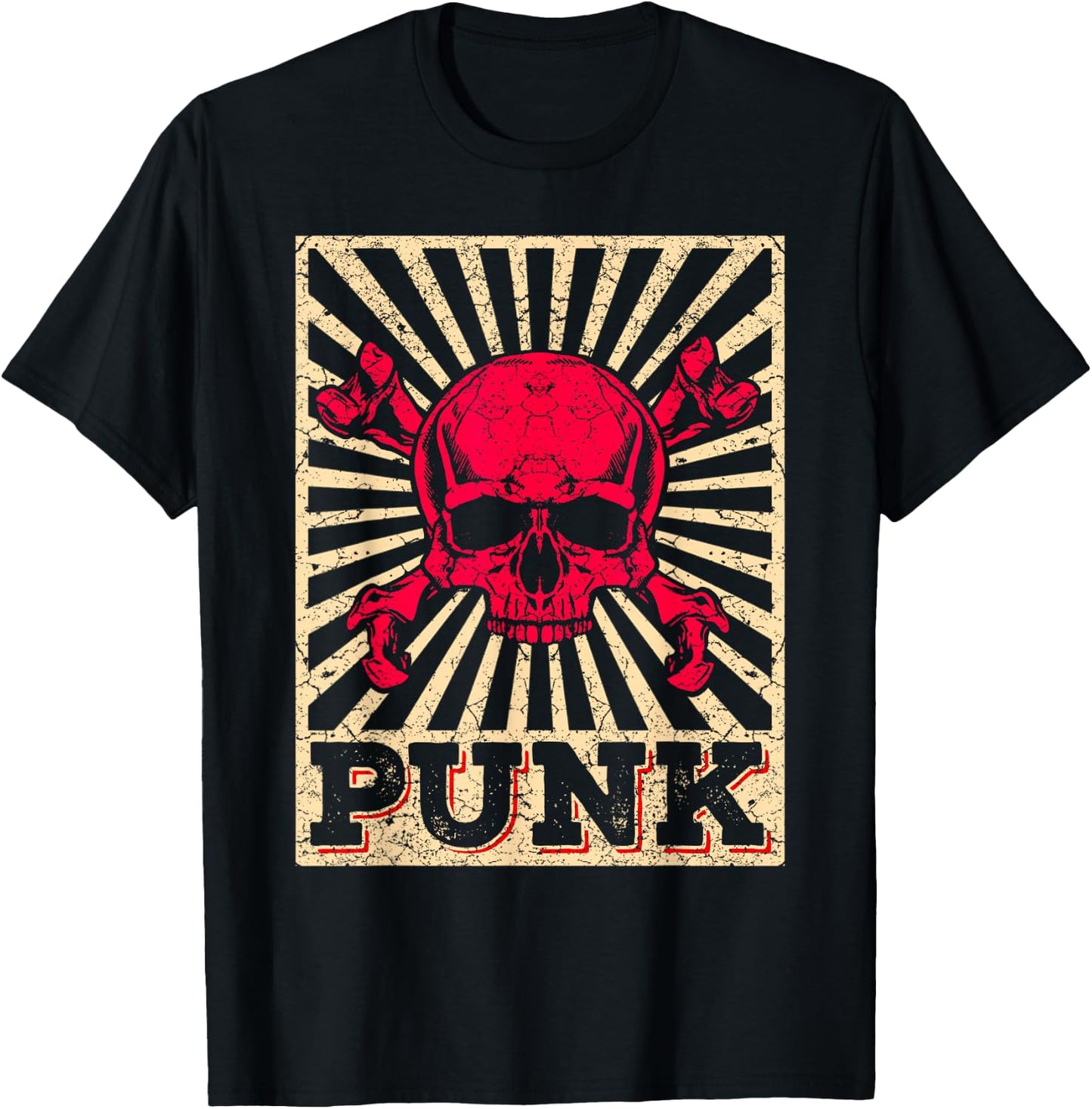 Punk Music Retro Punk Rock Concert Gift T-Shirt - T-Shirt | Black