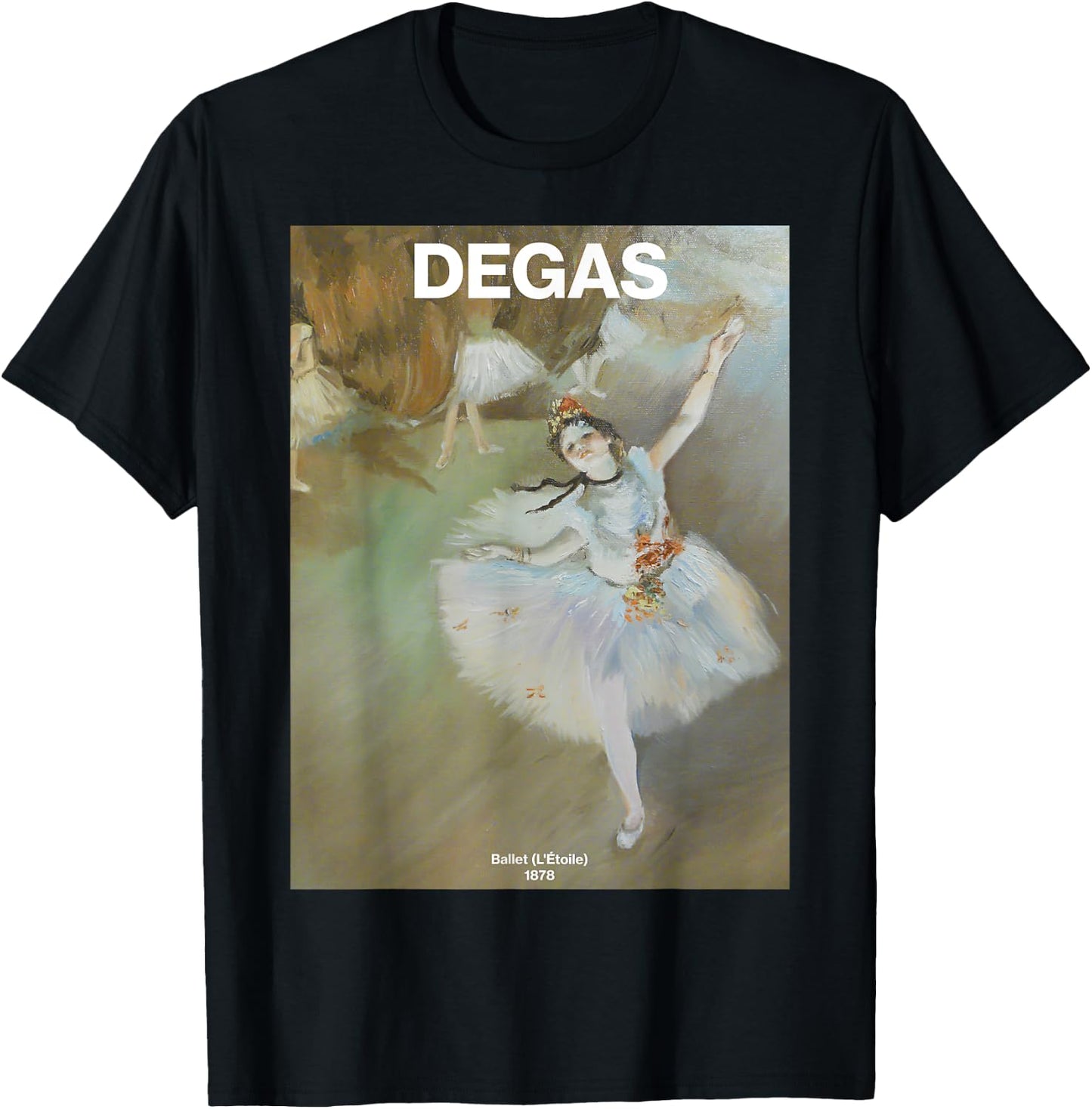 Degas – Ballet (L'Étoile) | Famous Painting T-Shirt - T-Shirt | Black