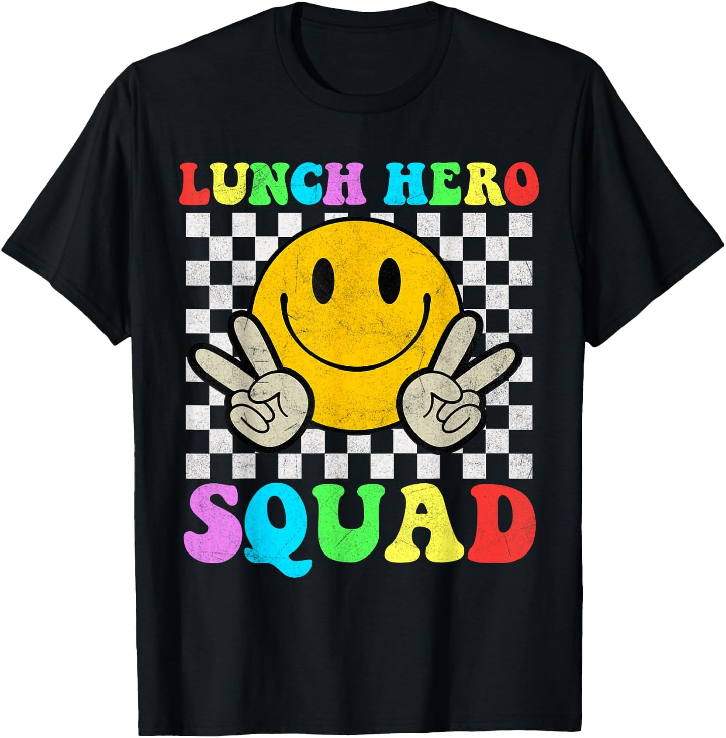 School Lunch Hero Squad Cafeteria Workers T-Shirt - T-Shirt | Black