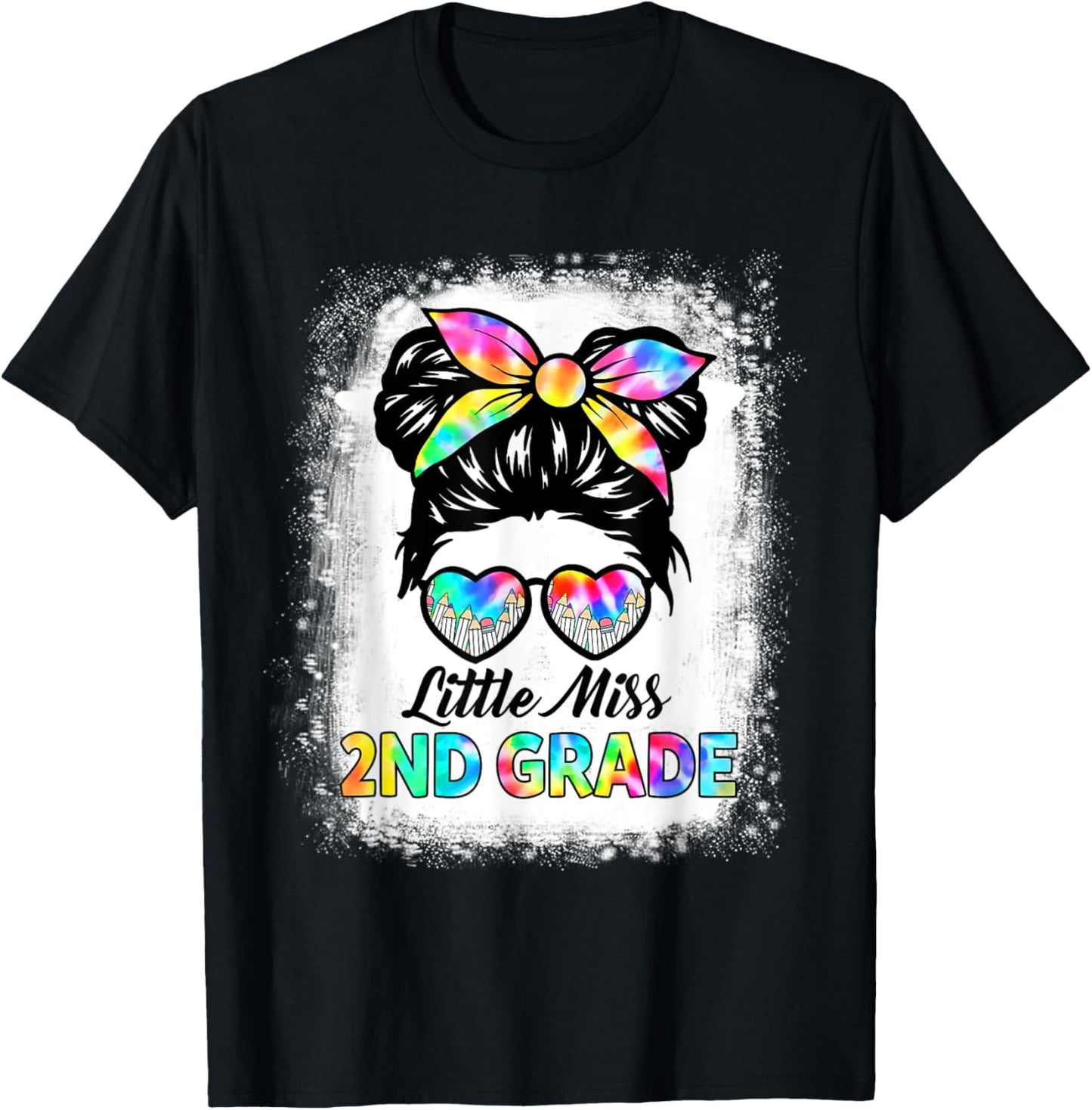 Girls Second Grade Back To School Cute Little Miss 2nd Grade T-Shirt - T-Shirt | Black