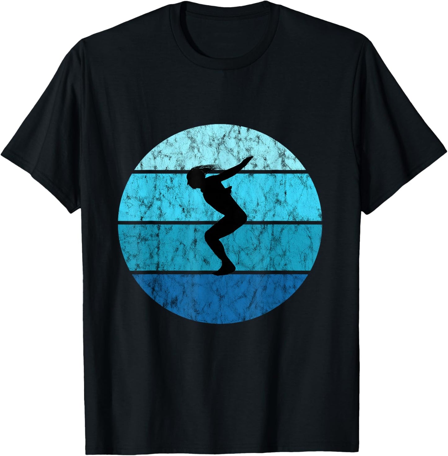 Retro Vintage Ocean Tower Jumping Board T-Shirt - T-Shirt | Black