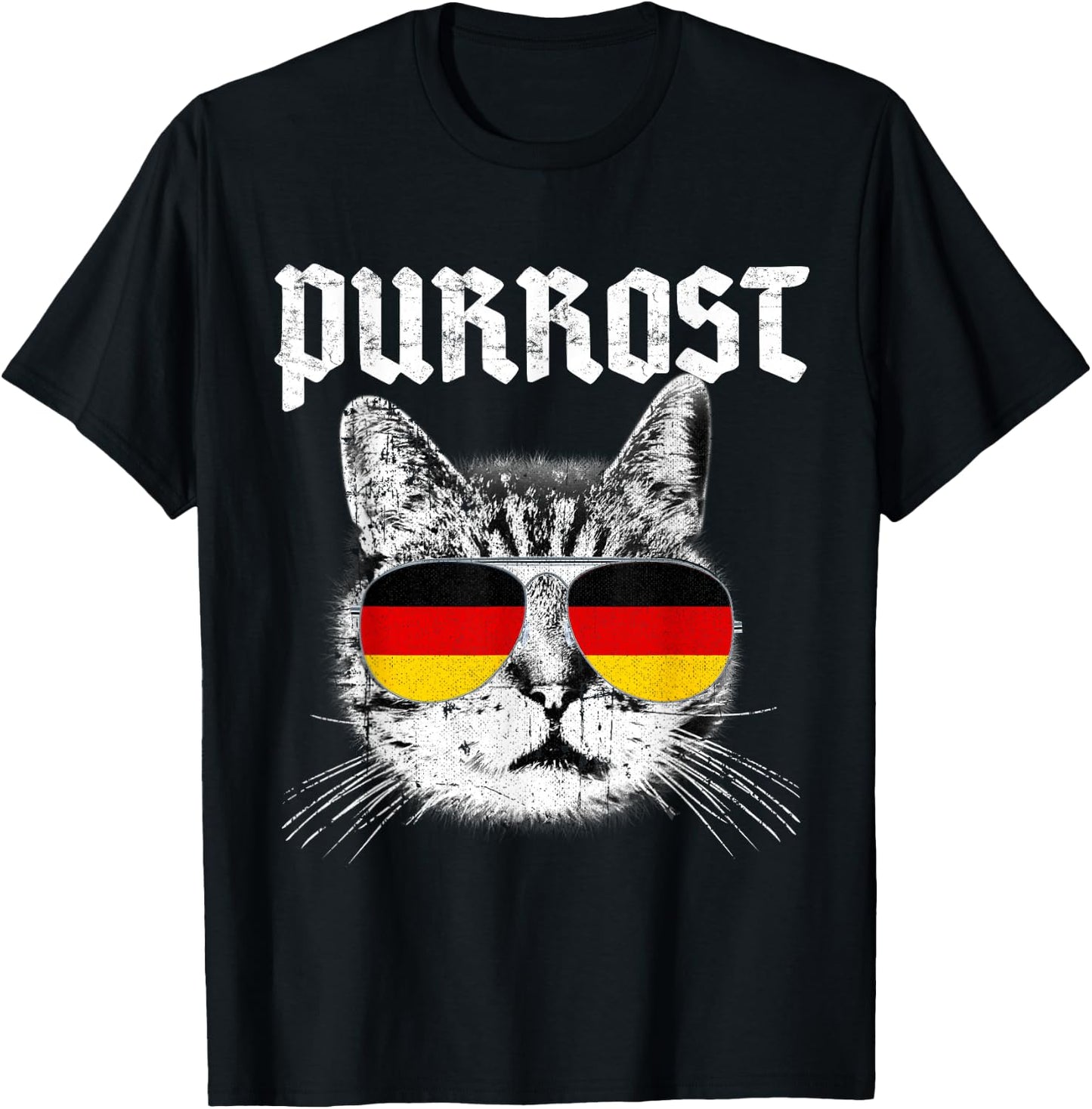 PURROST Prost Oktoberfest Cat Funny German Flag Kids Gift T-Shirt - T-Shirt | Black
