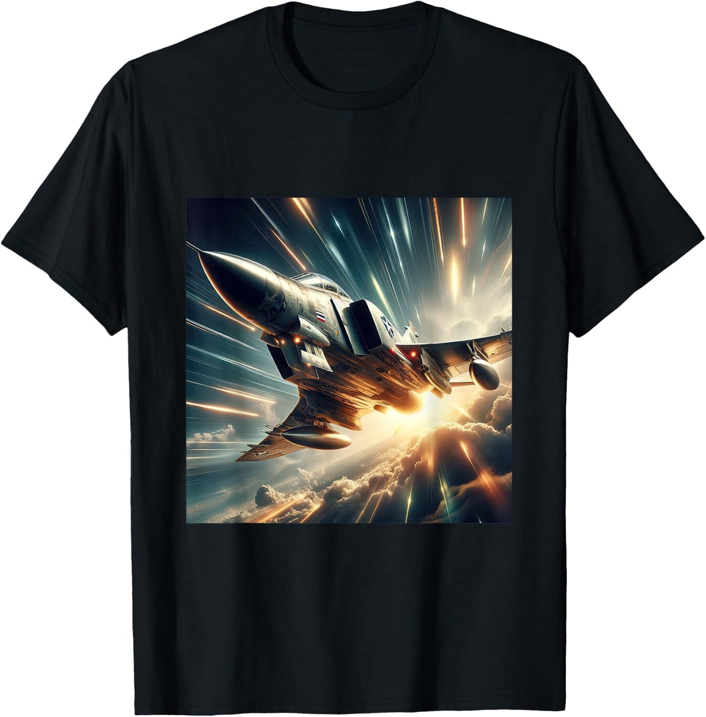 F-4 Phantom II McDonnell Douglas Aircraft Aviation Pilot T-Shirt - T-Shirt | Black