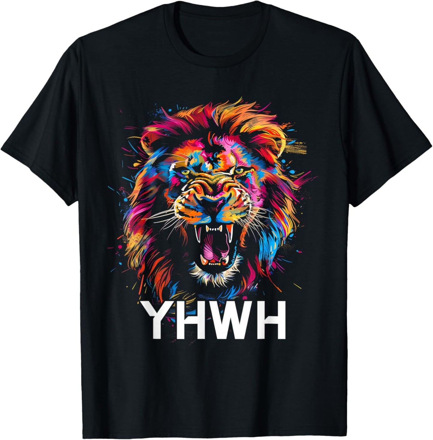 Hebrew Israelite Lion Of Judah Tribe YHWH Jew Jewish Yah T-Shirt - T-Shirt | Black