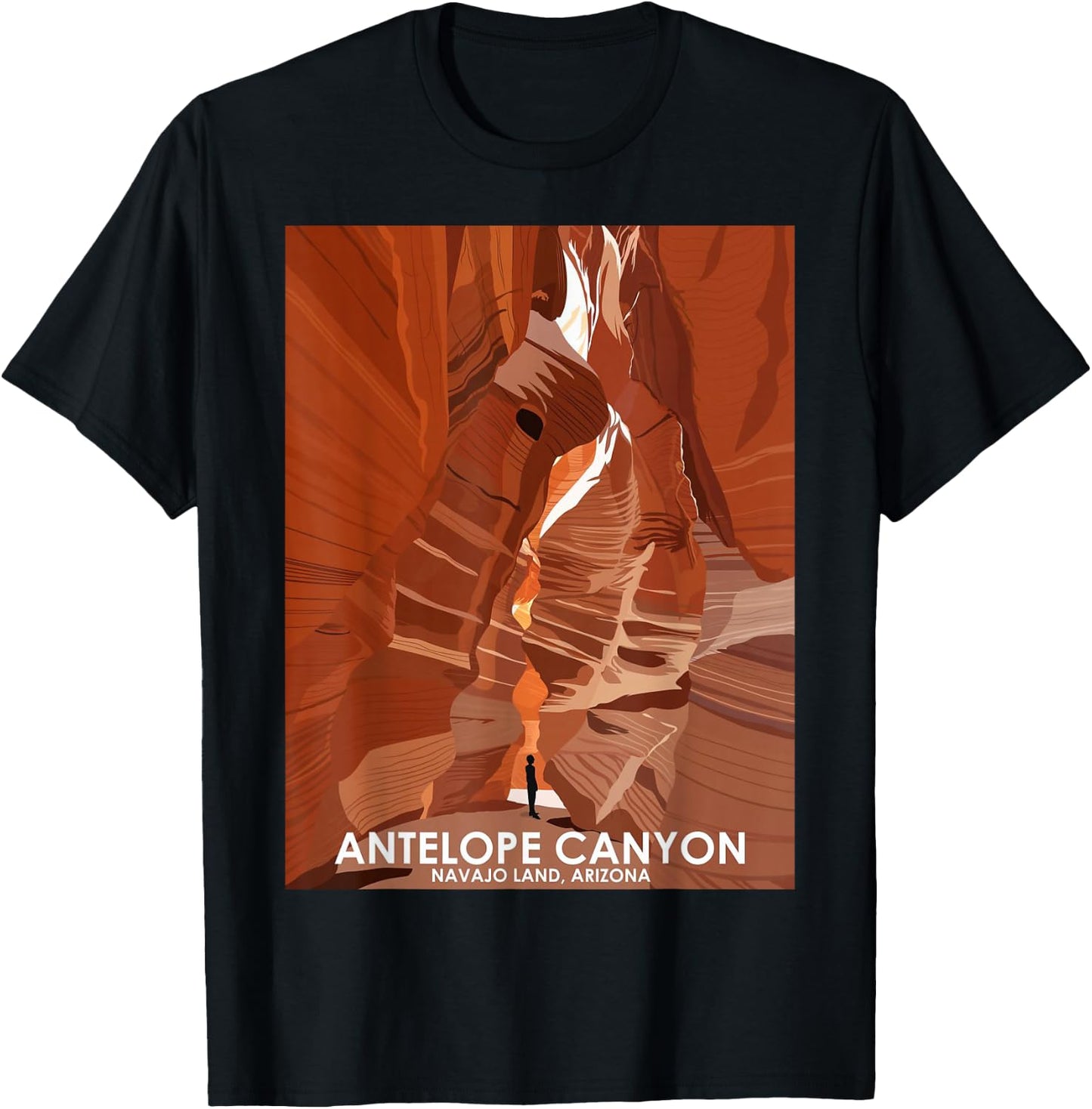 Antelope Canyon Arizona T-Shirt - T-Shirt | Black