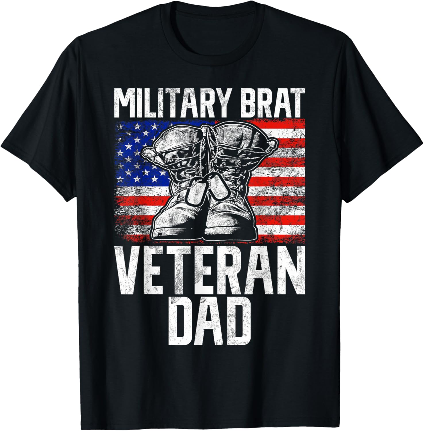 Military Brat Veteran Dad Veteran T-Shirt - T-Shirt | Black
