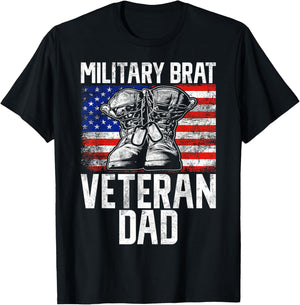 Military Brat Veteran Dad Veteran T-Shirt - T-Shirt | Black