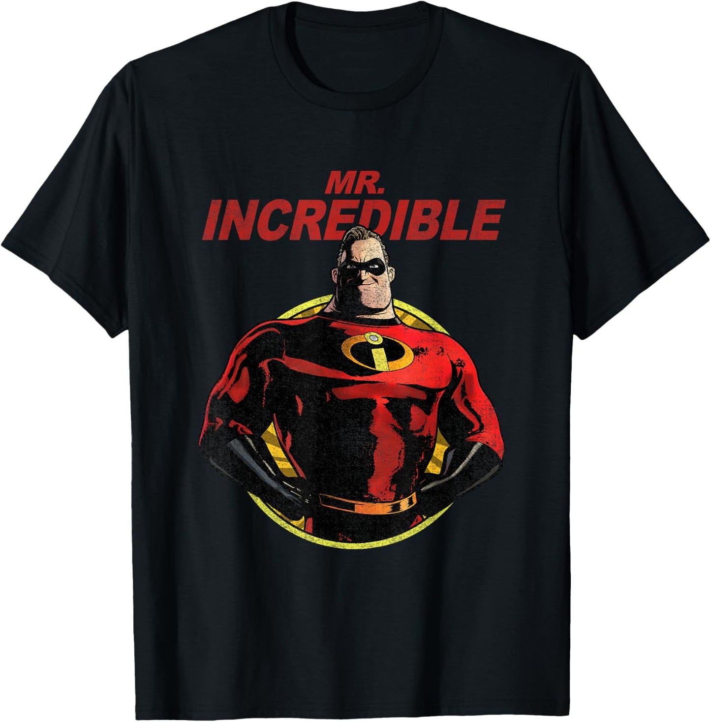 Disney Pixar The Incredibles 2 Mr. Incredible Vintage Dad T-Shirt - T-Shirt | Black