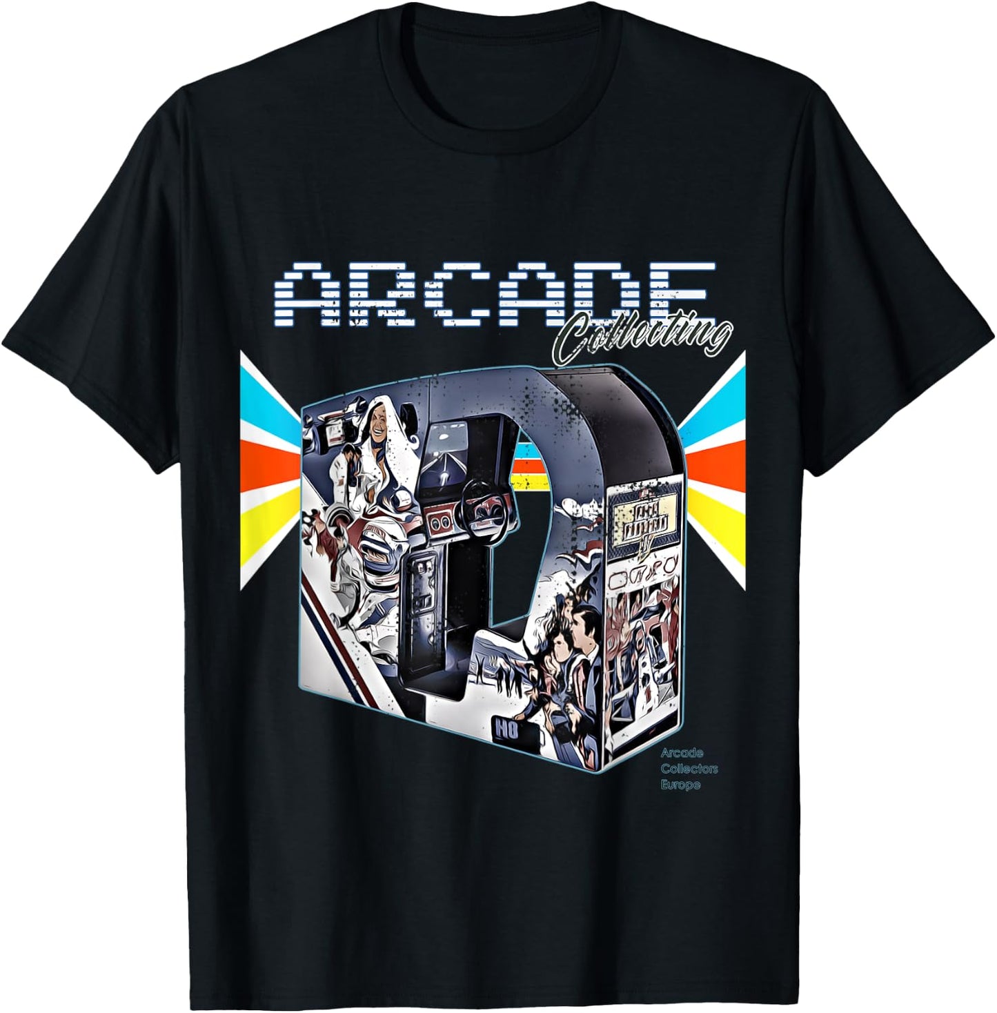 Arcade cabinet machine 1970 1980 1990 Video Game Collection T-Shirt - T-Shirt | Black