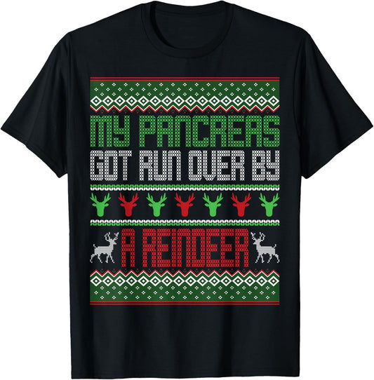 My Pancreas Got Run Over By A Reindeer Diabetes Christmas T-Shirt - T-Shirt | Black
