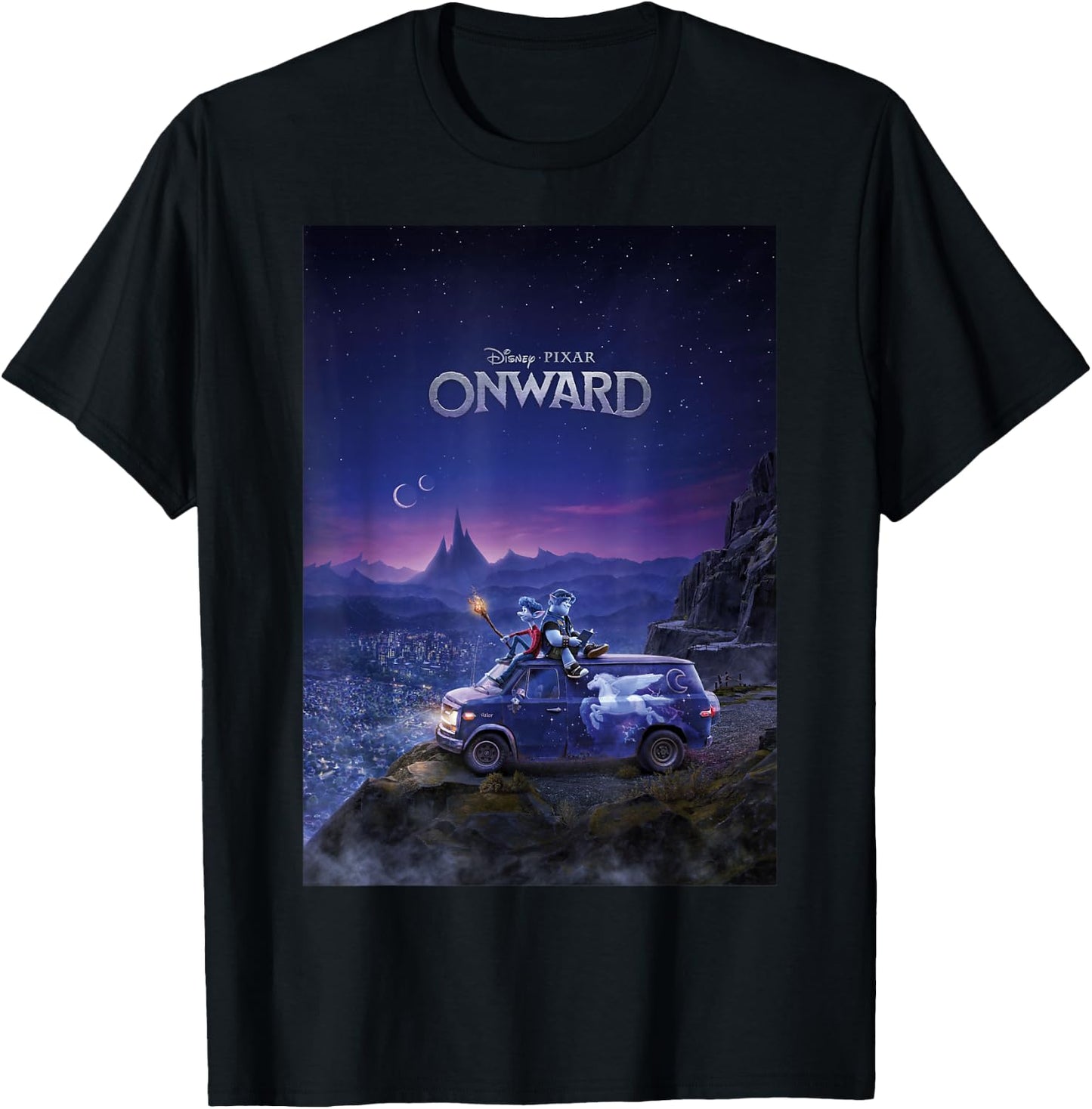 Disney Pixar Onward Poster T-Shirt - T-Shirt | Black