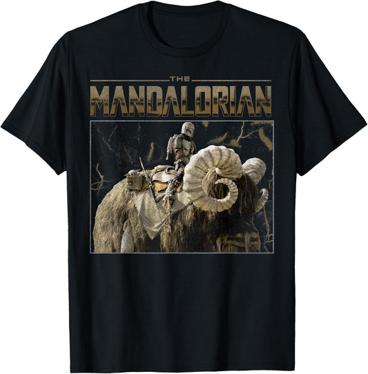 Star Wars: The Mandalorian & The Child Bantha Ride T-Shirt - T-Shirt | Black