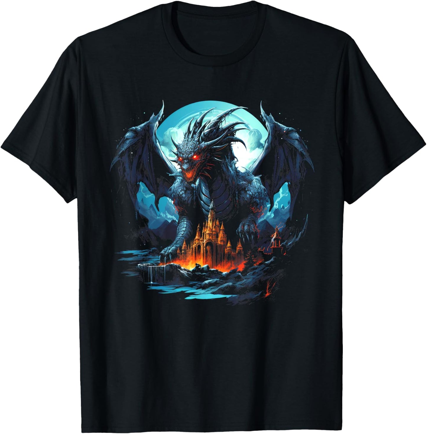 Frost Dragon Ice Dragon T-Shirt - T-Shirt | Black