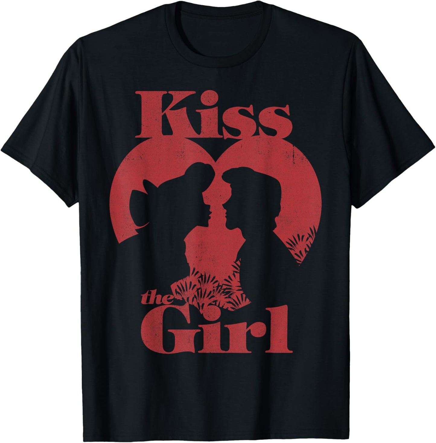Disney The Little Mermaid Ariel and Eric Kiss The Girl Small T-Shirt - T-Shirt | Black