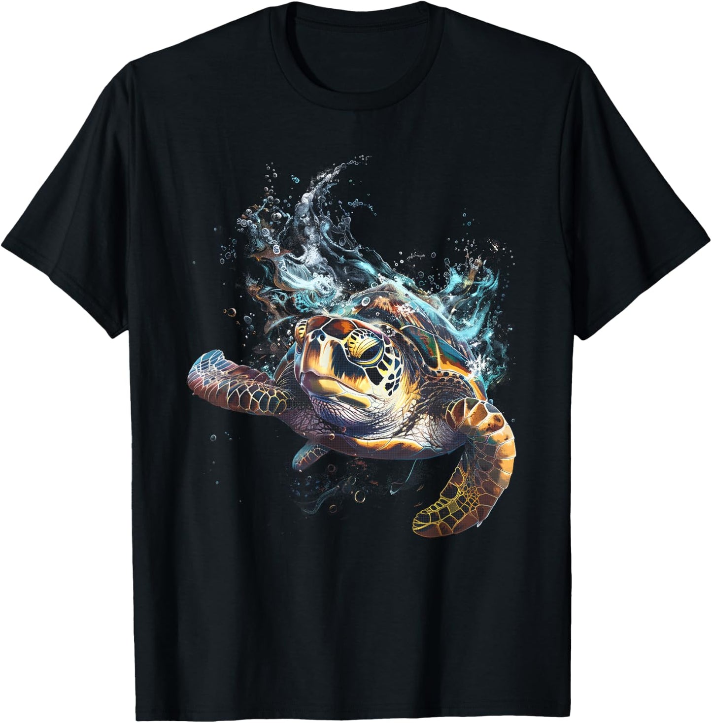 Sea Turtle Beach Lover Ocean Animal Graphic Novelty T-Shirt - T-Shirt | Black