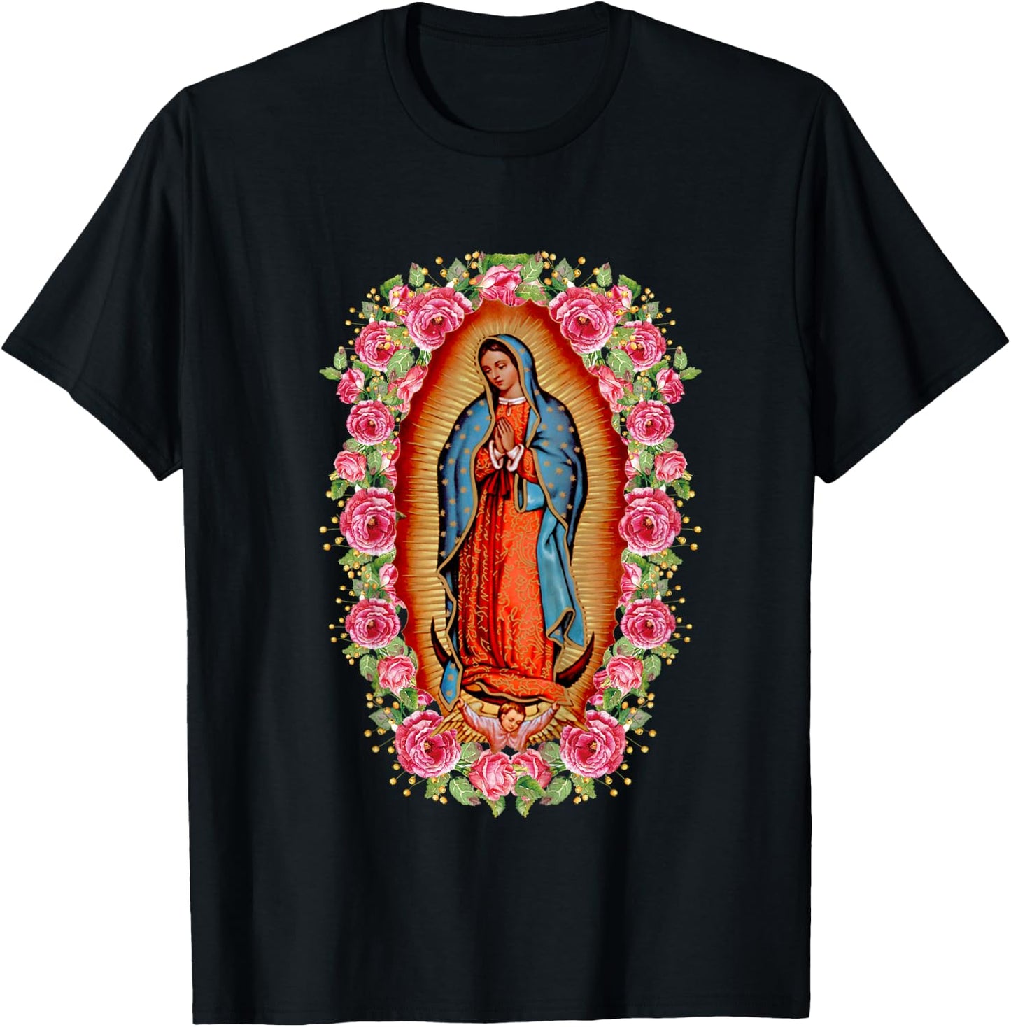 Our Lady Virgen De Guadalupe Mary Maria T-Shirt - T-Shirt | Black