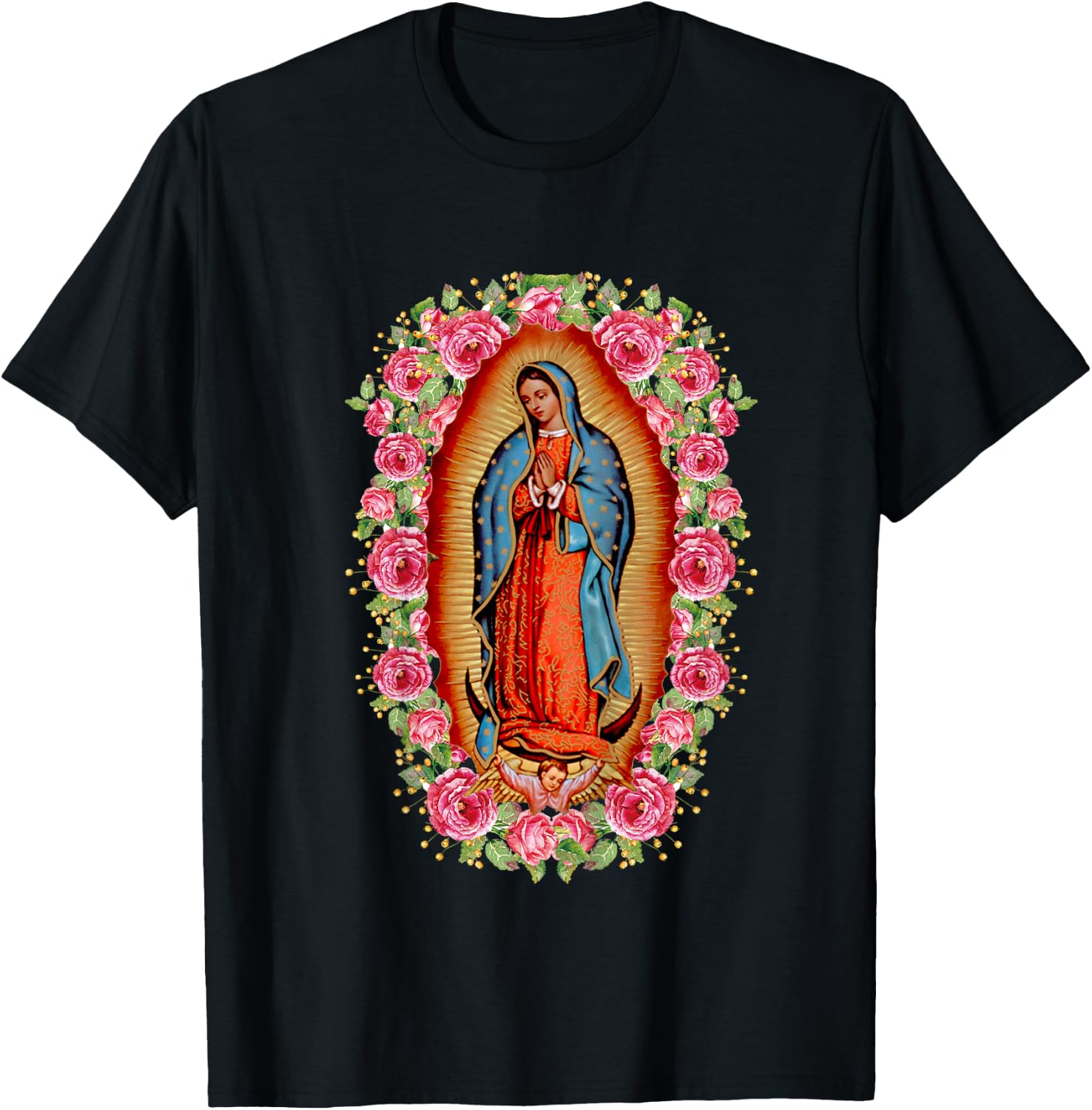Our Lady Virgen De Guadalupe Mary Maria T-Shirt - T-Shirt | Black