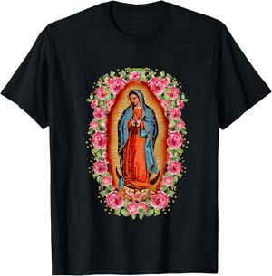 Our Lady Virgen De Guadalupe Mary Maria T-Shirt - T-Shirt | Black