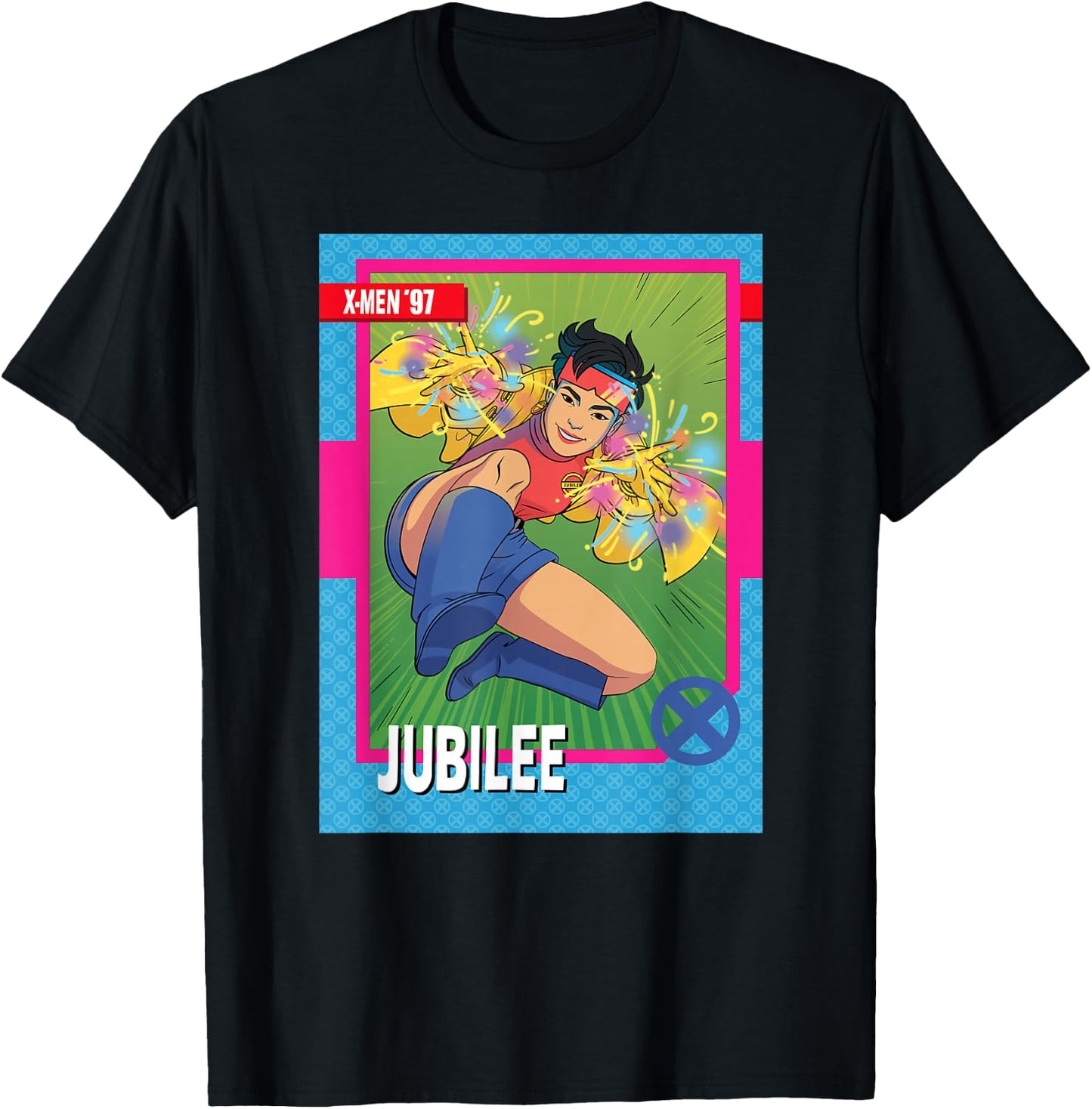 Marvel Studios X-Men '97 Jubilee Retro Trading Card T-Shirt - T-Shirt | Black