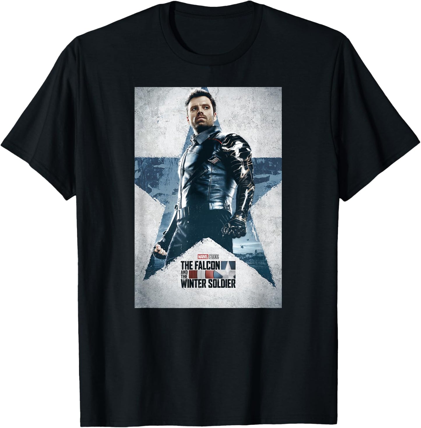 Marvel The Falcon and The Winter Soldier Bucky Barnes Poster T-Shirt - T-Shirt | Black