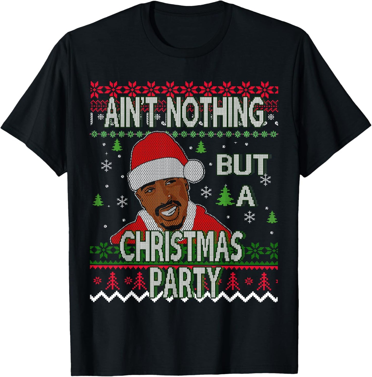 Hip Hop Christmas Party T-Shirt - T-Shirt | Black