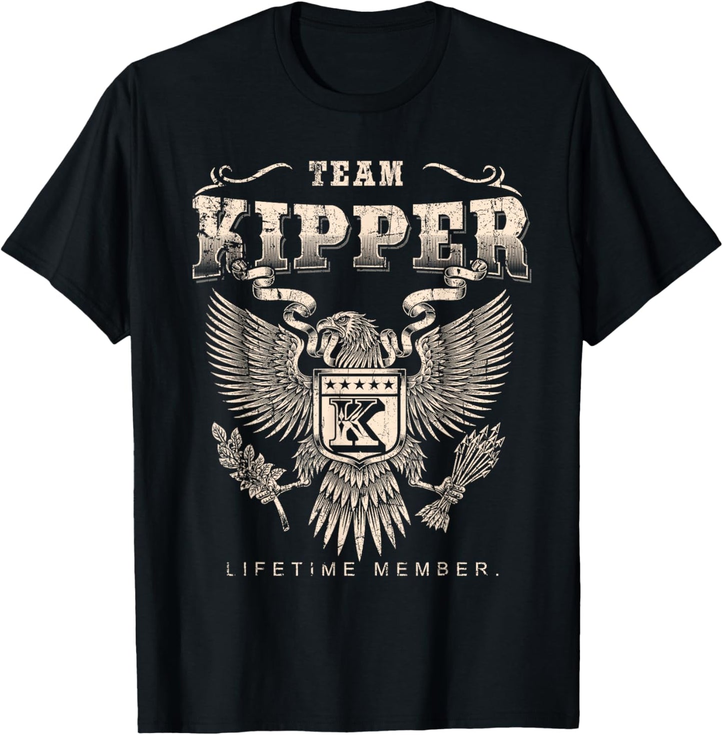 Team Kipper Lifetime Member - Kipper Name T-Shirt - T-Shirt | Black