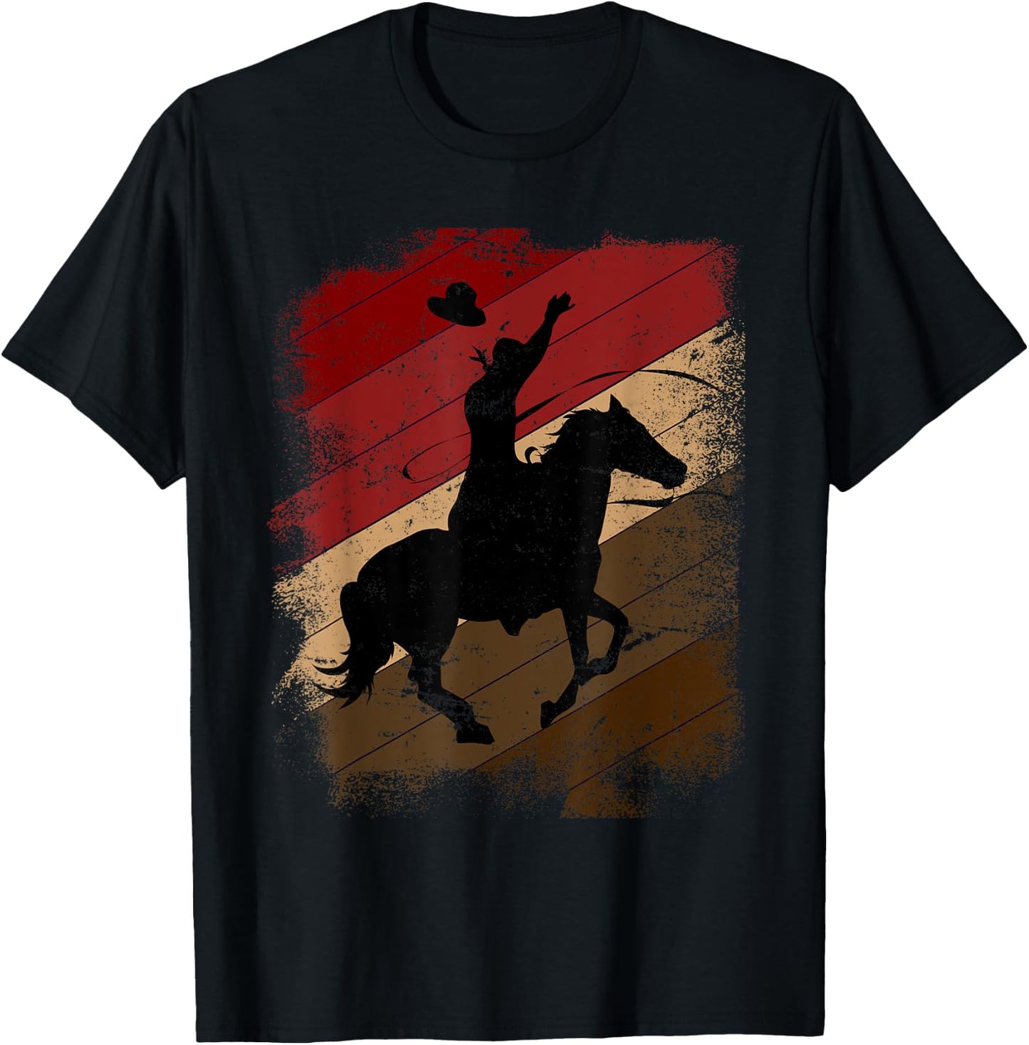 Rodeo Horse Riding Line Dance Farmer Gift Western Cowboy T-Shirt - T-Shirt | Black