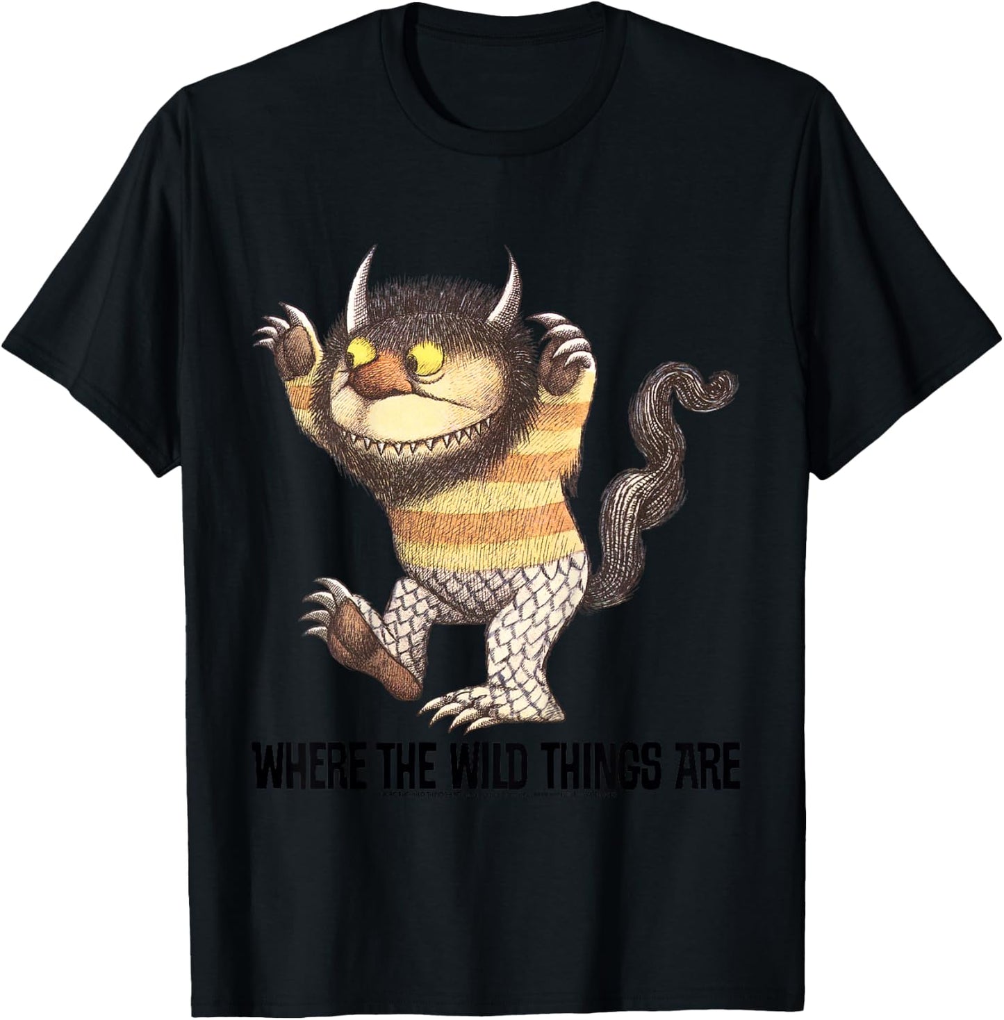 Kids Where The Wild Things Are Horned Monster Portrait T-Shirt - T-Shirt | Black