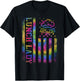 School Lunch Lady Squad US Flag Tie Dye Proud Cafeteria Crew T-Shirt - T-Shirt | Black