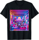 Vaporwave Aesthetic Style Shirt 80s 90s Retro Colorful Room T-Shirt - T-Shirt | Black