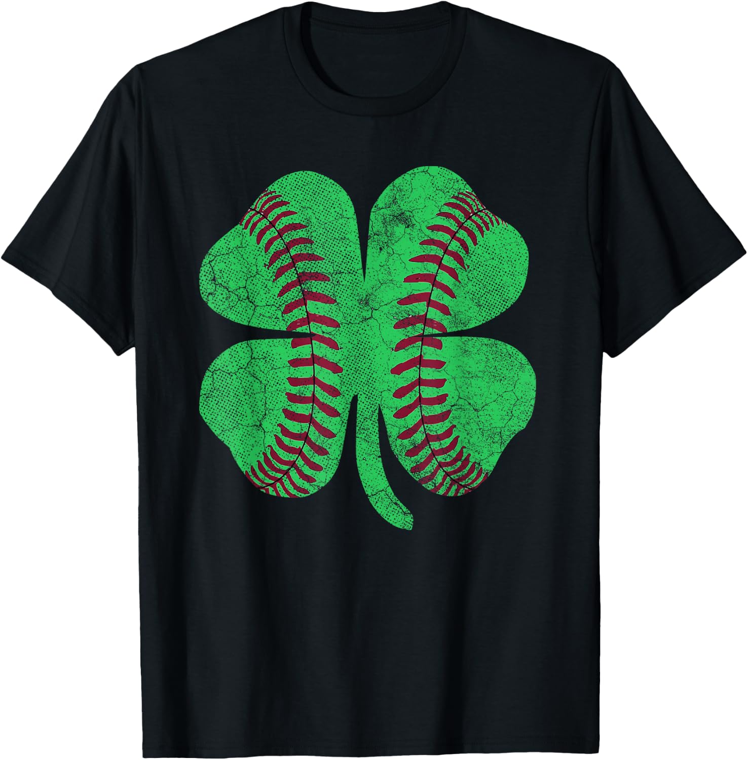 St Patricks Day Shamrock Baseball Saint Paddy's T-Shirt - T-Shirt | Black