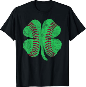 St Patricks Day Shamrock Baseball Saint Paddy's T-Shirt - T-Shirt | Black