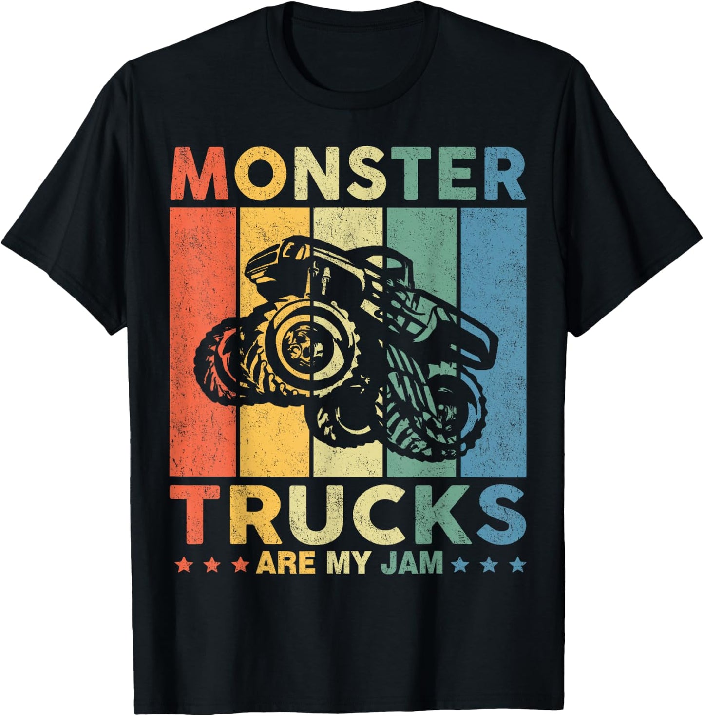 Monster Truck Car for Birthday Boy, Toddlers, Youth & Adults T-Shirt - T-Shirt | Black