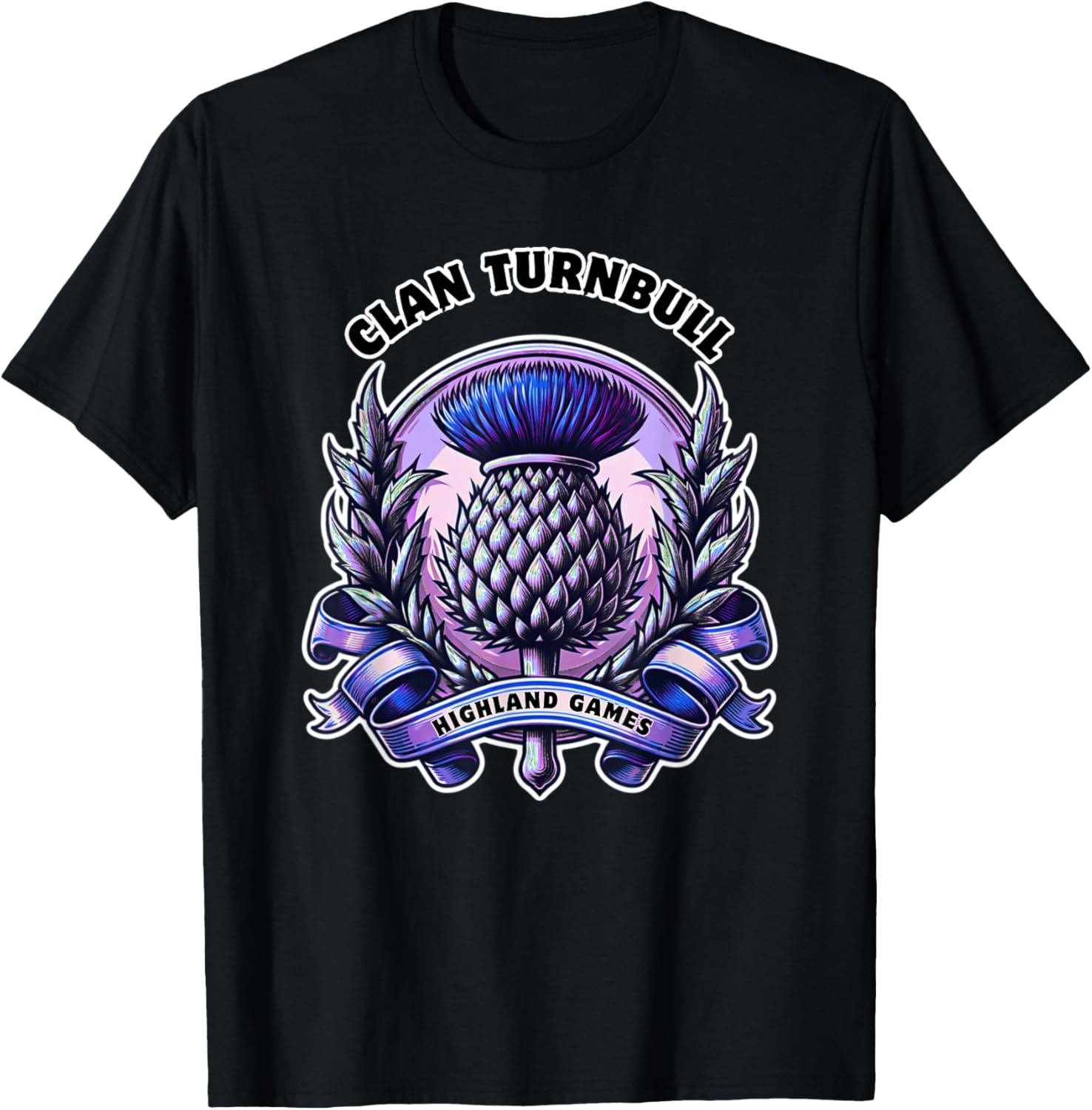 Turnbull Clan Scottish Thistle Gaelic Games T-Shirt - T-Shirt | Black