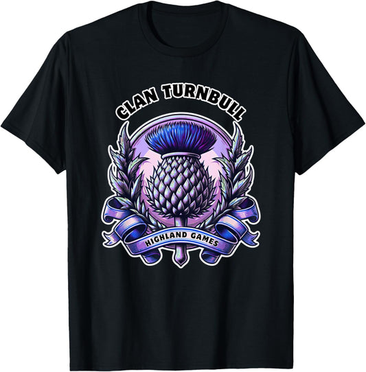 Turnbull Clan Scottish Thistle Gaelic Games T-Shirt - T-Shirt | Black