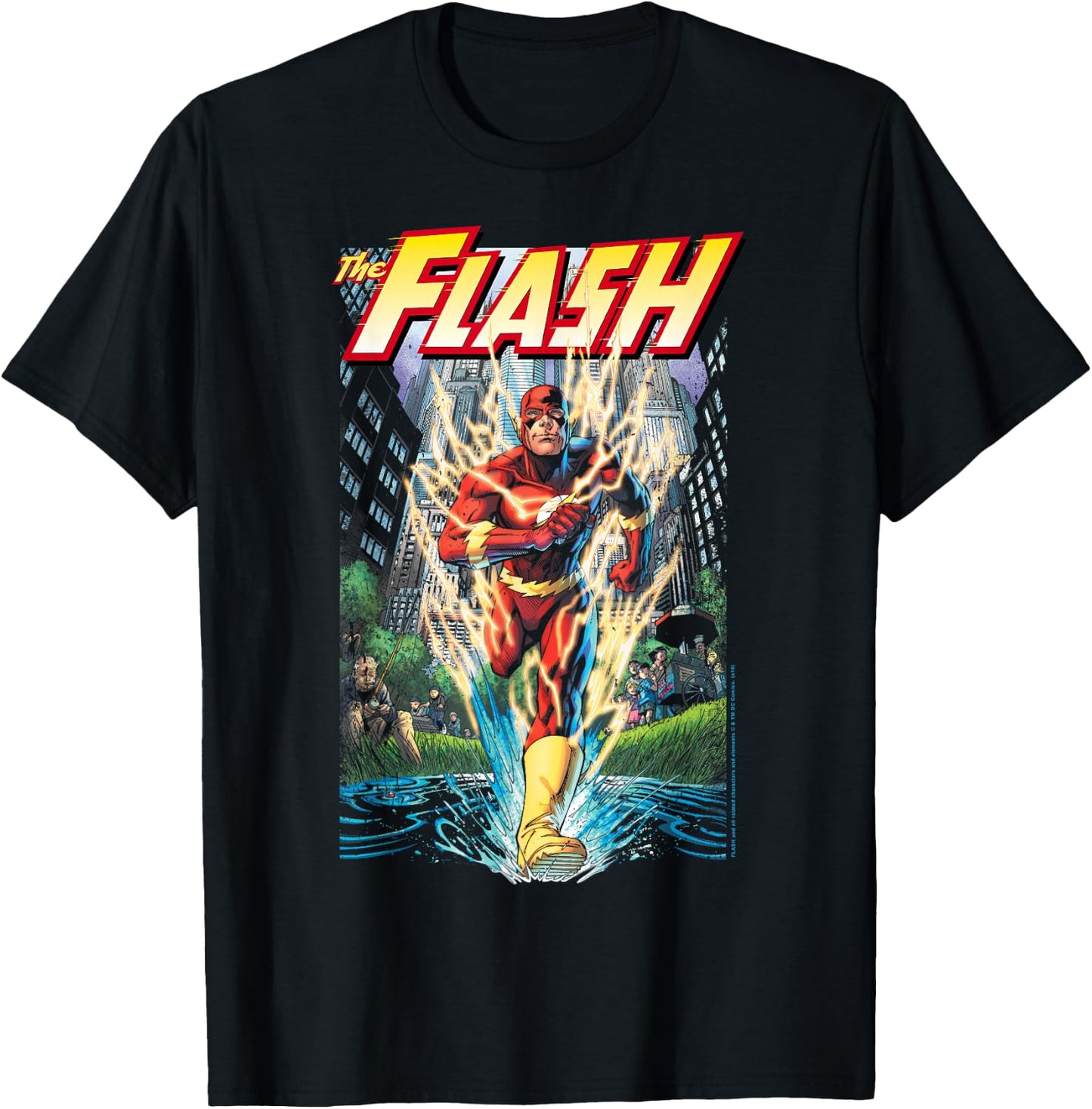 DC Comics The Flash Modern Comic Cover T-Shirt - T-Shirt | Black