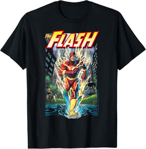 DC Comics The Flash Modern Comic Cover T-Shirt - T-Shirt | Black
