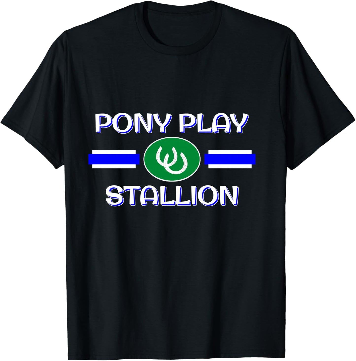 BDSM Pony Play Stallion Gear, Human PonyPlay Fetish Pride T-Shirt - T-Shirt | Black
